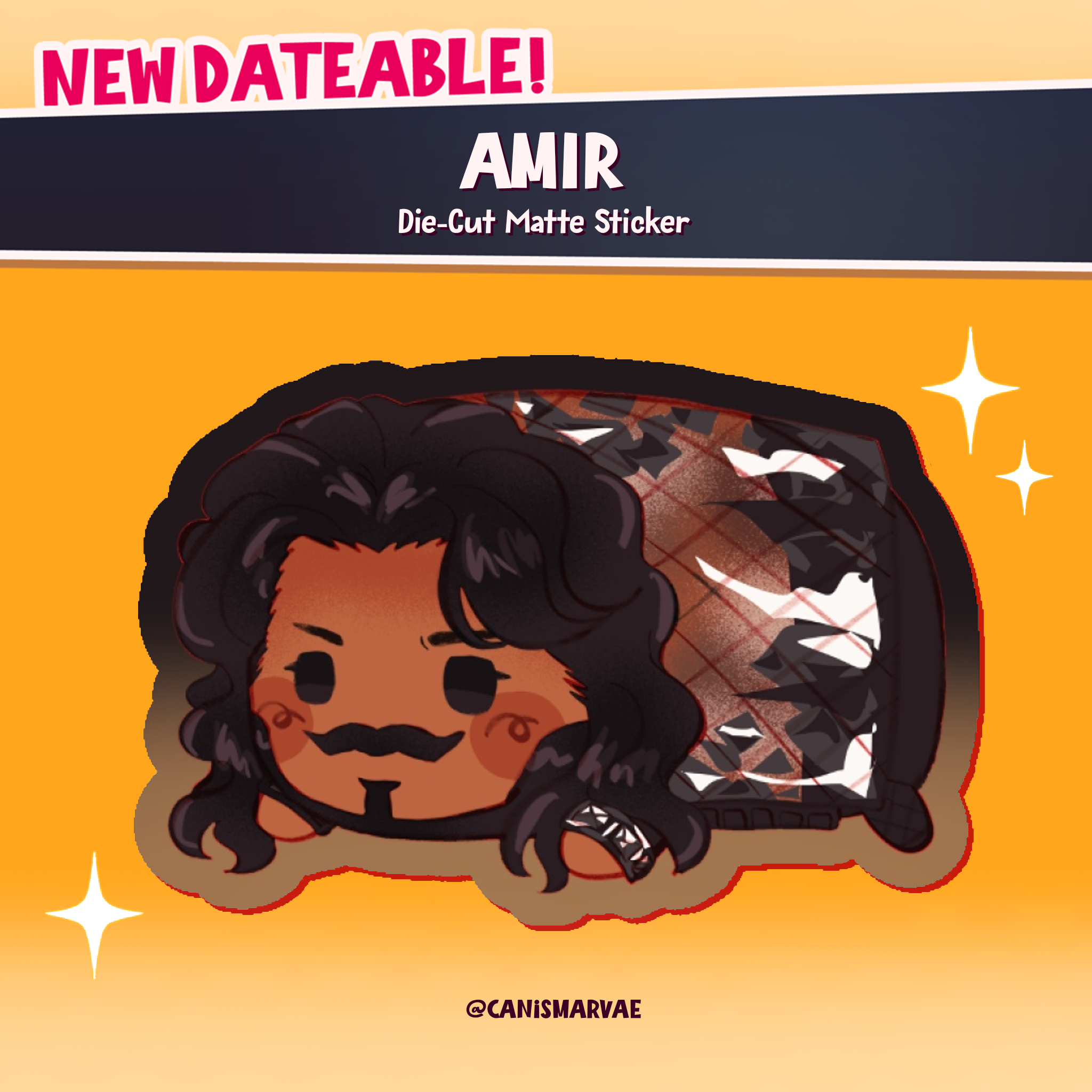 Amir (Date Everything!) Tsum Die-Cut Matter Sticker