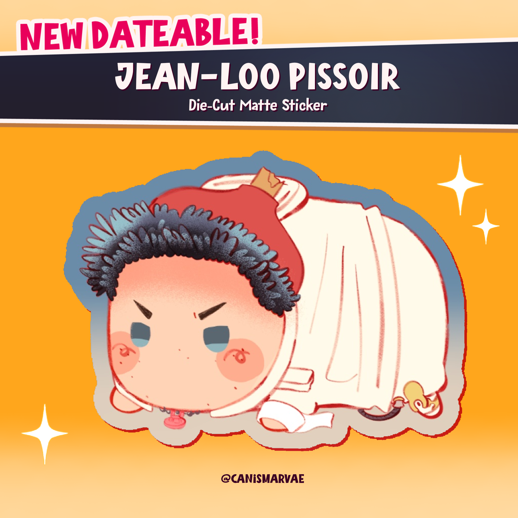 Jean-Loo Pissoir (Date Everything!) Tsum Die-Cut Matte Sticker
