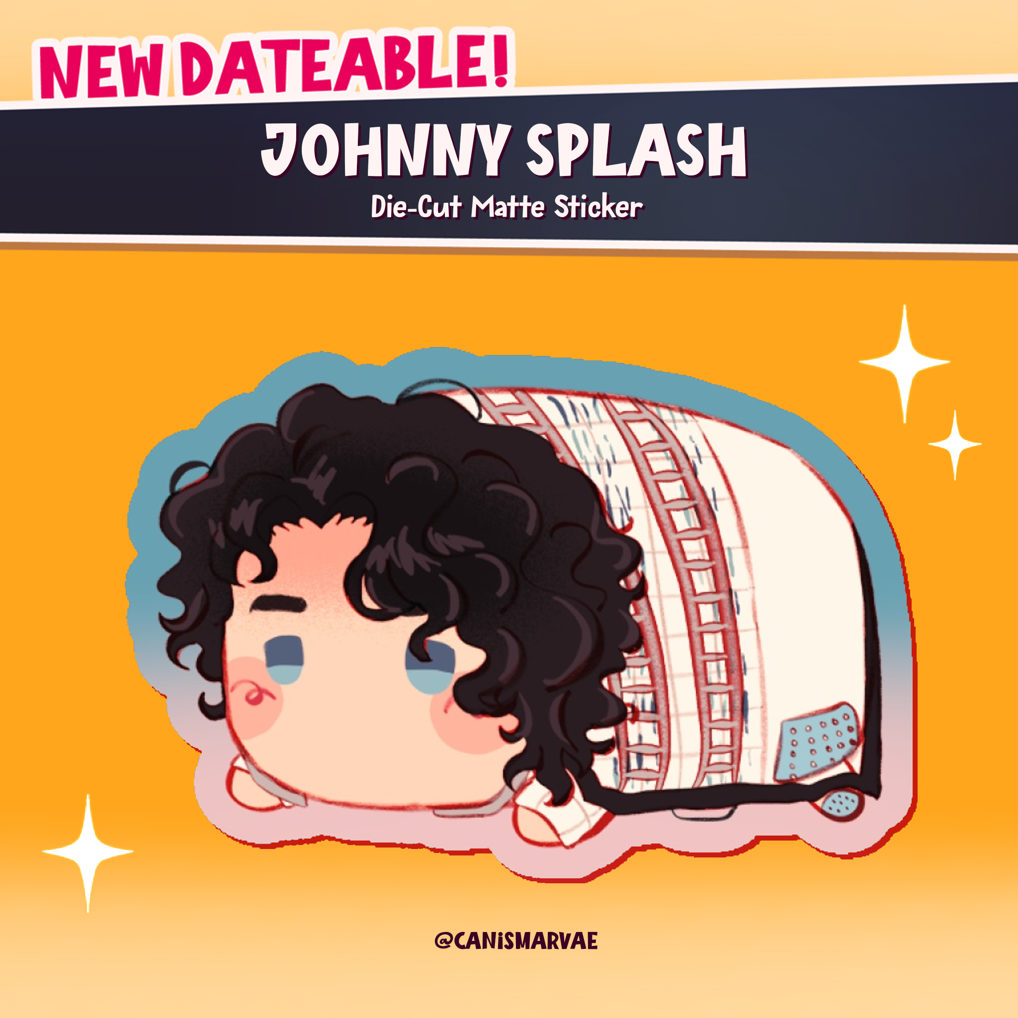 Johnny Splash (Date Everything!) Tsum Die-Cut Matter Sticker
