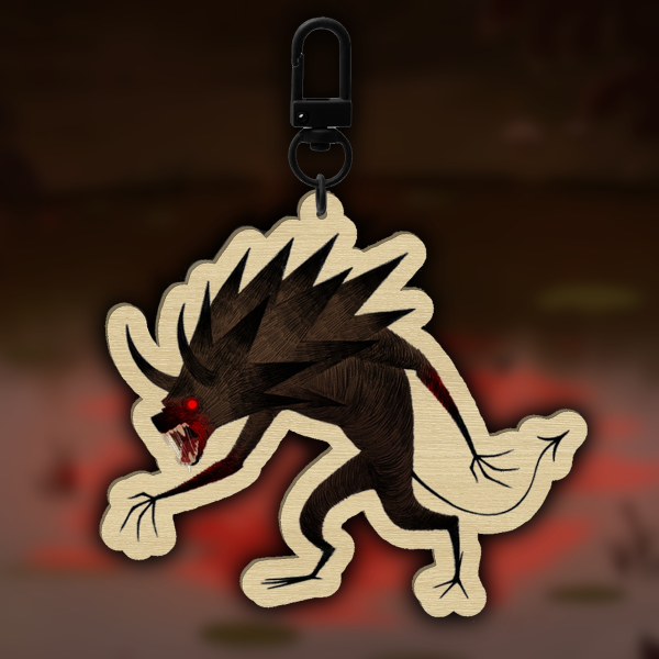 Blood Moon Werewolf Keychain
