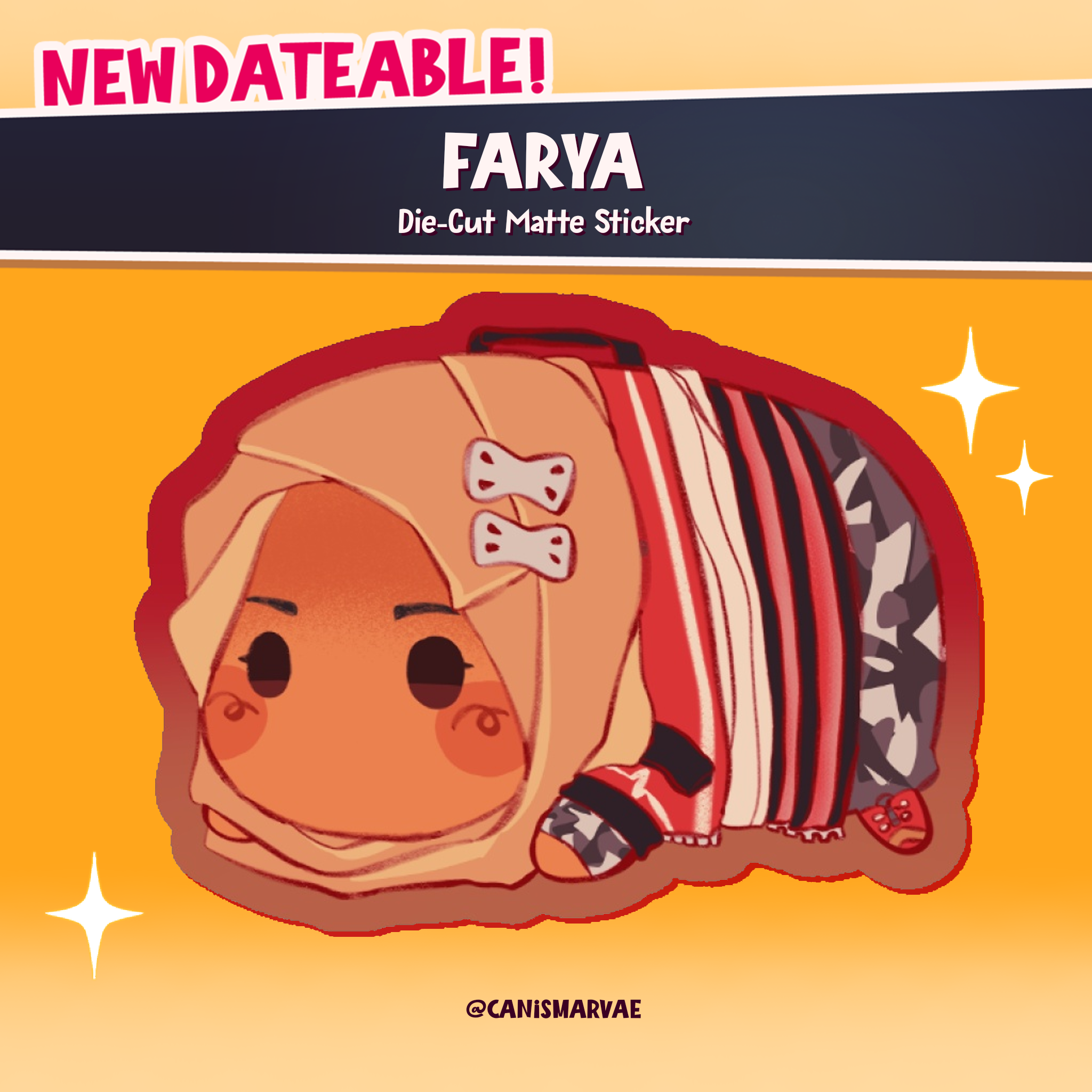 Farya (Date Everything!) Tsum Die-Cut Matter Sticker