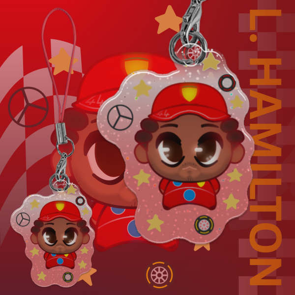 Hamilton Glitter Epoxy Acrylic Charm