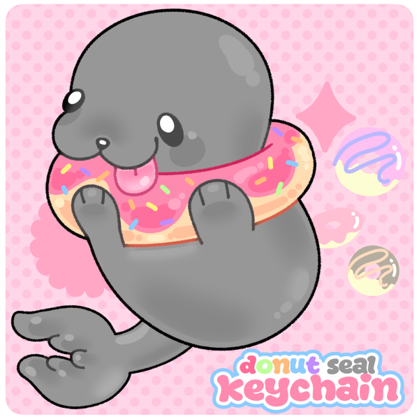 🍩 donut seal - TAIL WAG KEYCHAIN