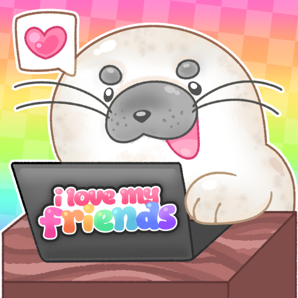 i 💖 my friends - PLUSH PIN