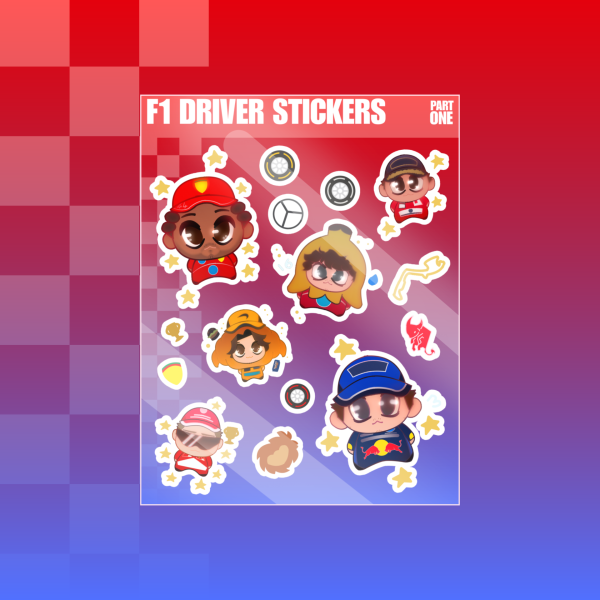 Race Car Drivers Sticker Sheet | Part 1