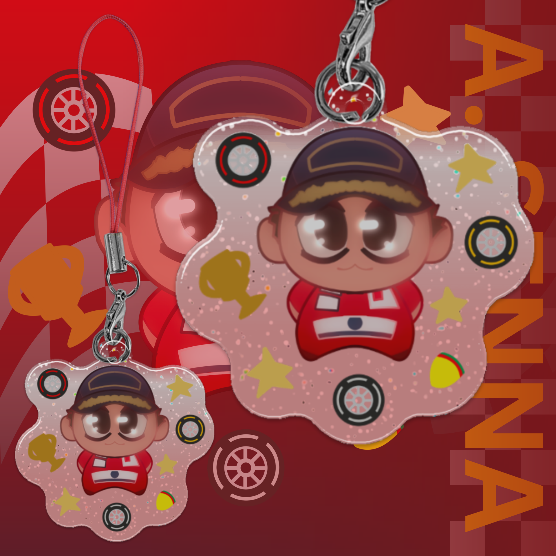 Senna Glitter Epoxy Acrylic Charm