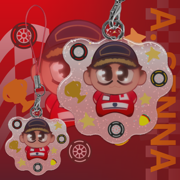 Senna Glitter Epoxy Acrylic Charm