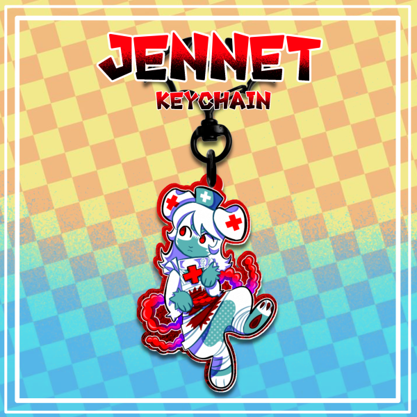 Jennet Colored Acrylic Keychain