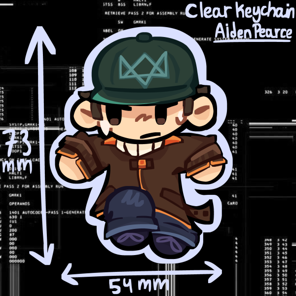 Aiden Pearce Acrylic Keychains Watch Dogs