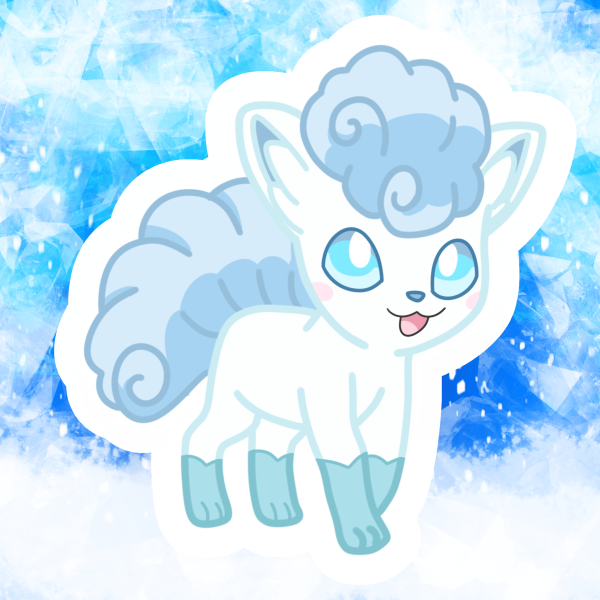 Alolan Vulpix Pokemon Sticker