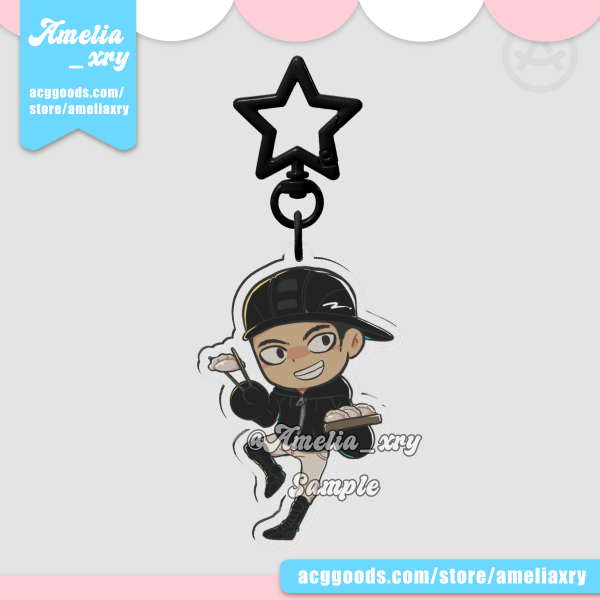 Aikawa Chibi Clear Acrylic Keychain