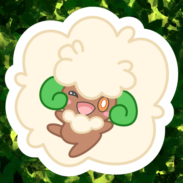 Whimsicott Pokemon Sticker