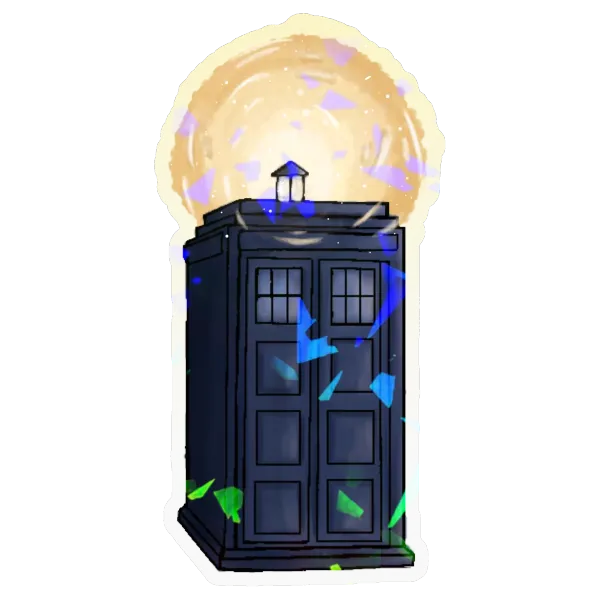 Tardis - Doctor Who Clear Sticker