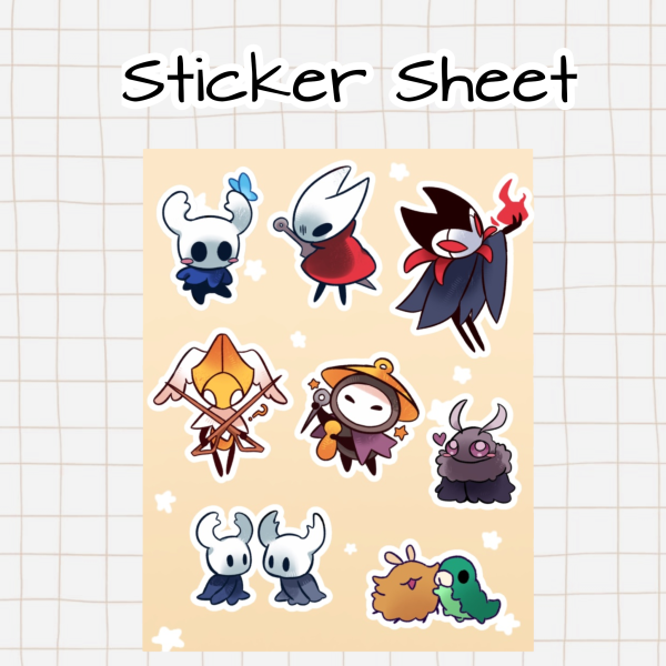 Hollow Knight / Silksong Sticker Sheet