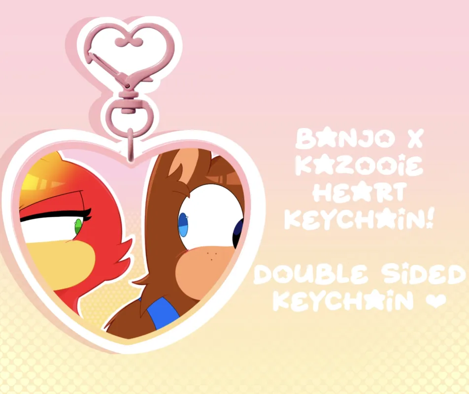 Banjo-Kazooie Ship Heart Double Sided Keychain by BoinkySpoinky - ACGGOODS