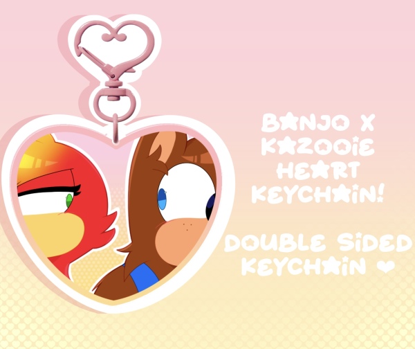 Banjo-Kazooie Ship Heart Double Sided Keychain