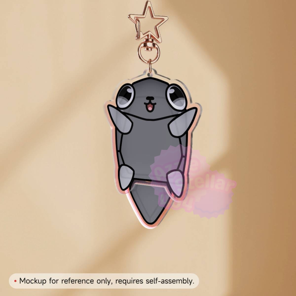Pebble Tail-wagging Keychain