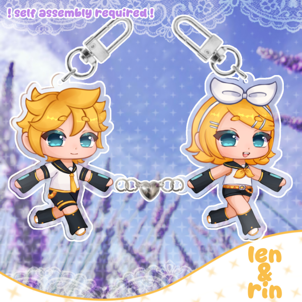 rin & len connected keychain ⋆ vocaloid