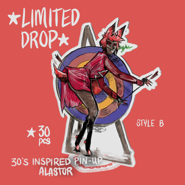Alastor 1930’s Pin-up Standee Style B