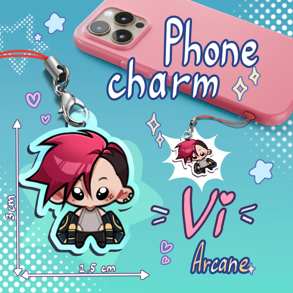 Vi Arcane Acrylic Phone Charm