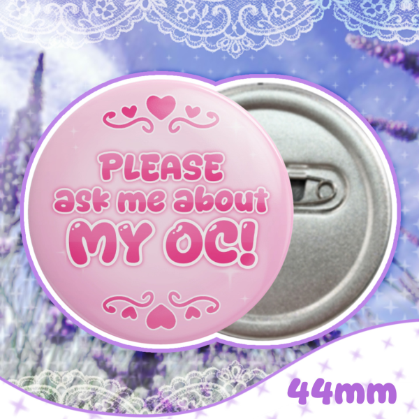 please ask me about my oc! ⋆ badge