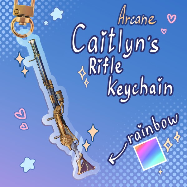 Caitlyn Arcane Riffle <3 Rainbow Acrylic Keychain