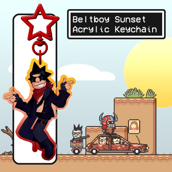 Beltboy Sunset Acrylic Keychain