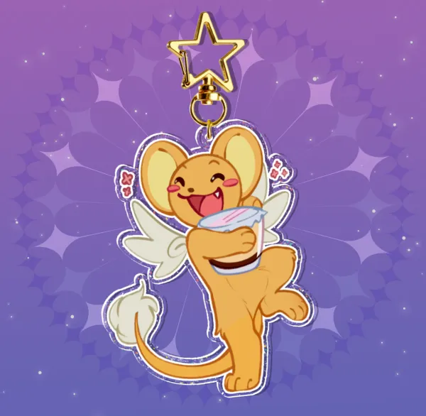 Kero/Kerberos || Glitter Acrylic Keychains