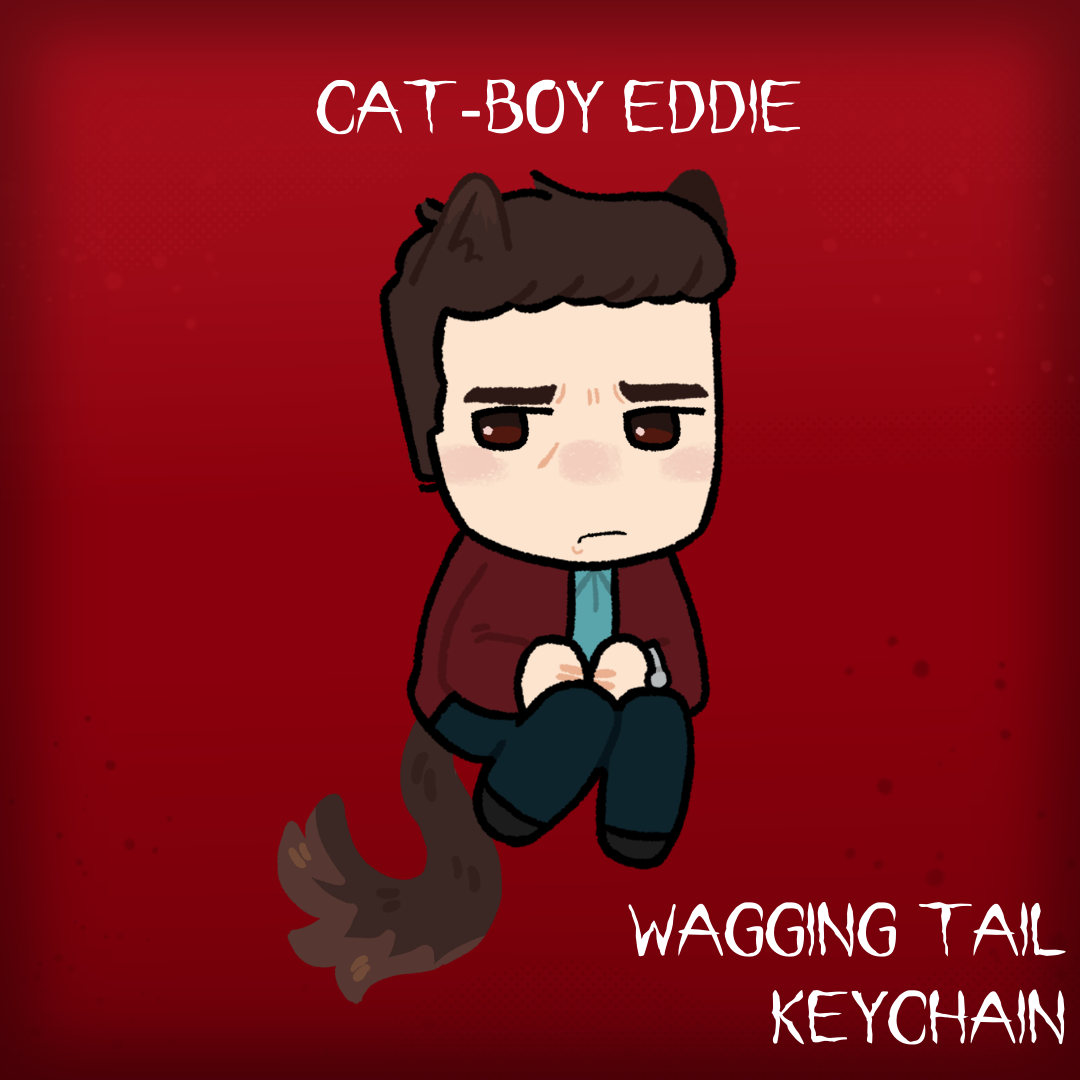 Cat boy - Eddie Kaspbark - Tail-wagging keychain