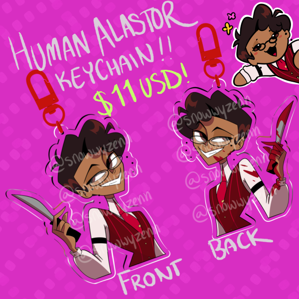Double-sided Human Alastor Clear Acrylic Keychain