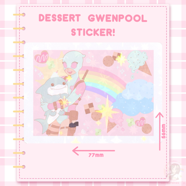 dessert gwenpool - xmen / marvel sticker!