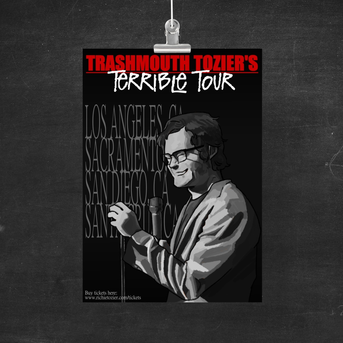 Trashmouth Tozier's Terrible Tour Poster