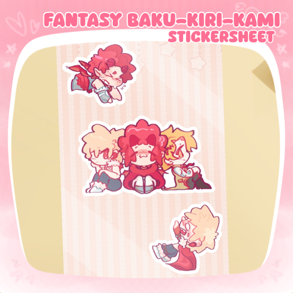 Mha fantasy au stickersheet! Coated Paper Stickers Sheet