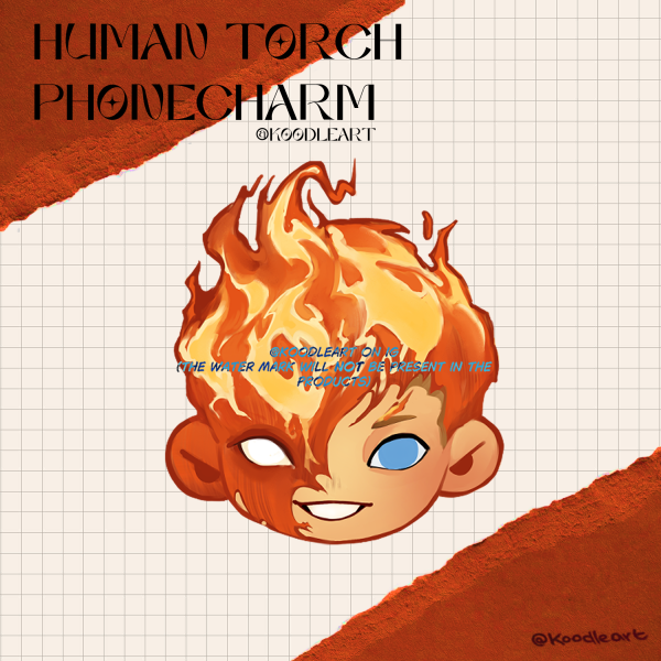 Human Torch | Johnny Storm Acrylic Phonecharm