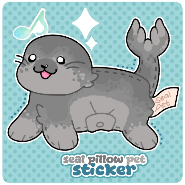 🌙 seal pillow pet - STICKER
