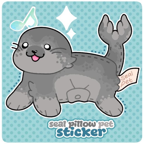 🌙 seal pillow pet - STICKER