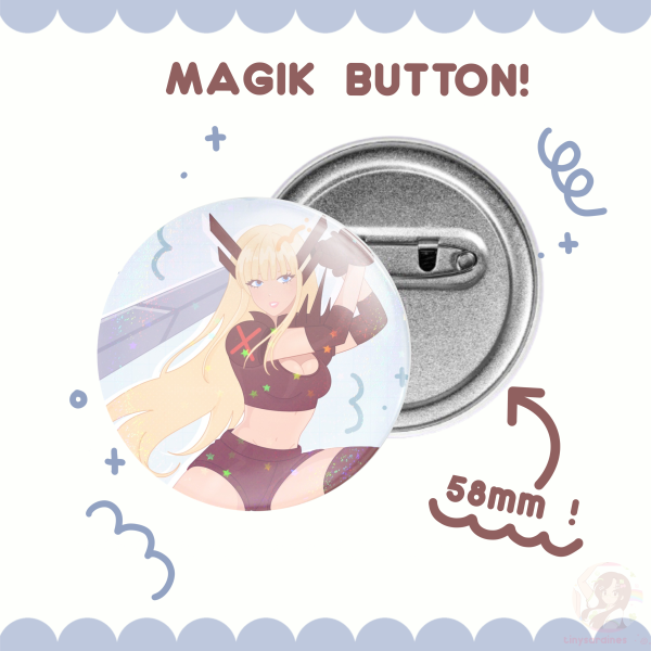 magik - marvel / xmen button pin!