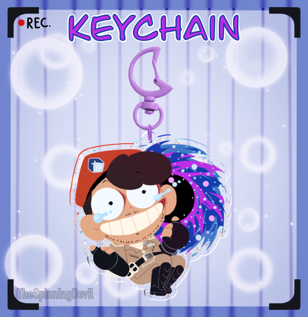 In space with Markiplier - Glitter Acrylic Keychain