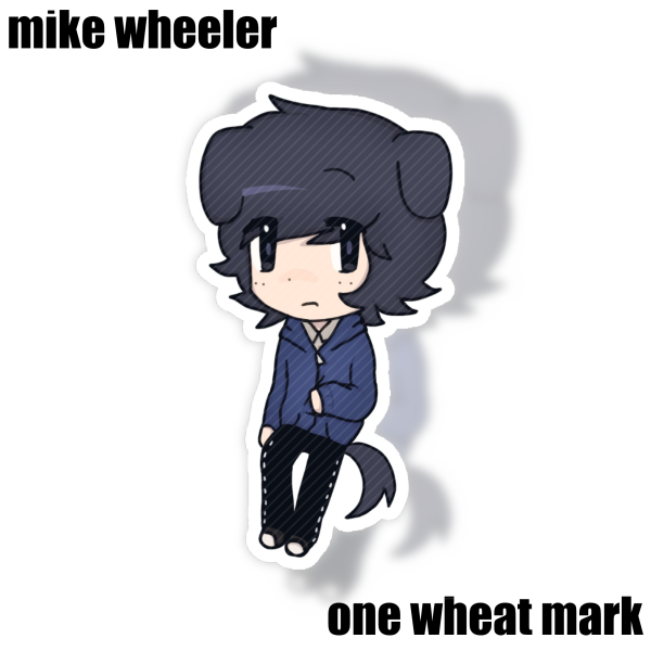 mike wheeler stranger things / one wheat mark sticker