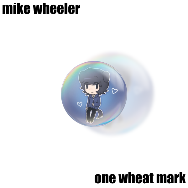 mike wheeler stranger things / one wheat mark holographic 32mm pin
