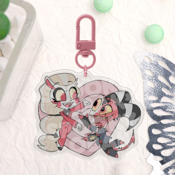 Hellaverse Crossover Keychain! (PASTEL)