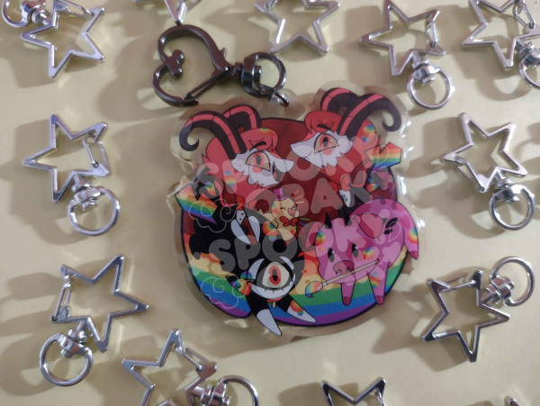 Hazbin Pets Pride Keychain