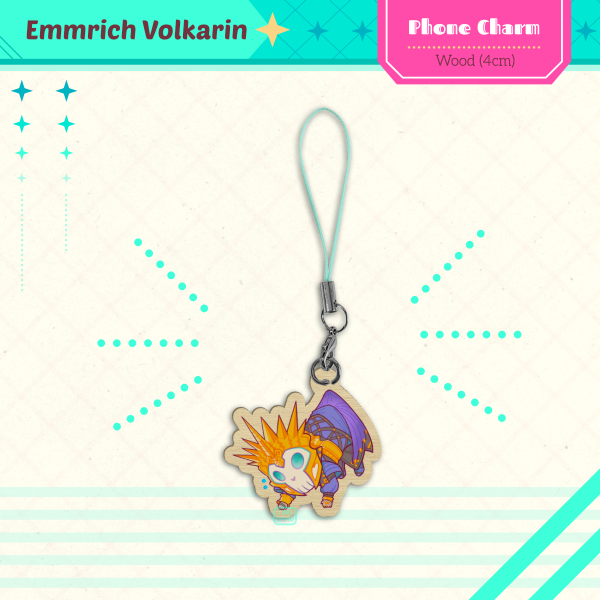 Lich Emmrich Volkarin - Cat bait (wood phone charm 4cm)