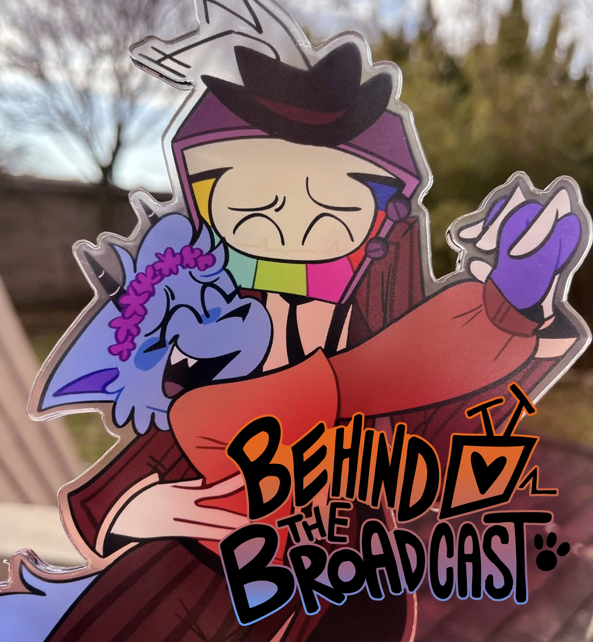 Behind the Broadcast (Elis & Mr. Puzzles) Clear Acrylic Standee by