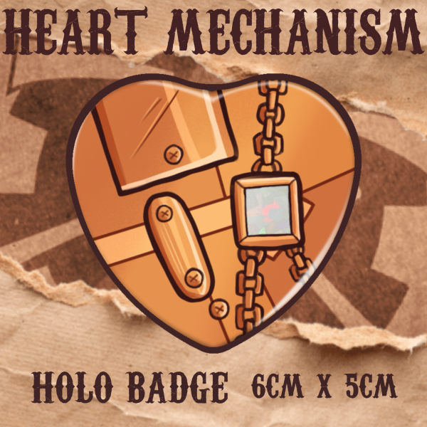 Jonny D'Ville Heart Holographic Badge