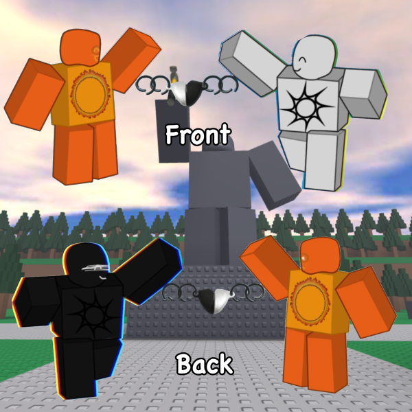 Spawn and Fire Ring Keychain |Let Him Go Roblox|