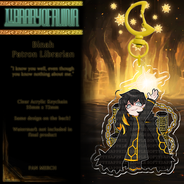 Binah | Ruina | Clear Acrylic Keychain