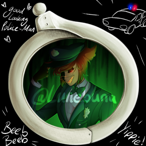 Officer Alastor | Epoxy Clear Acrylic Keychain