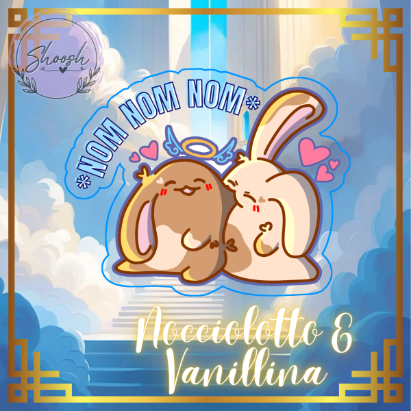 Nocciolotto & Vanillina Clear PET Vinyl Die Cut Stickers