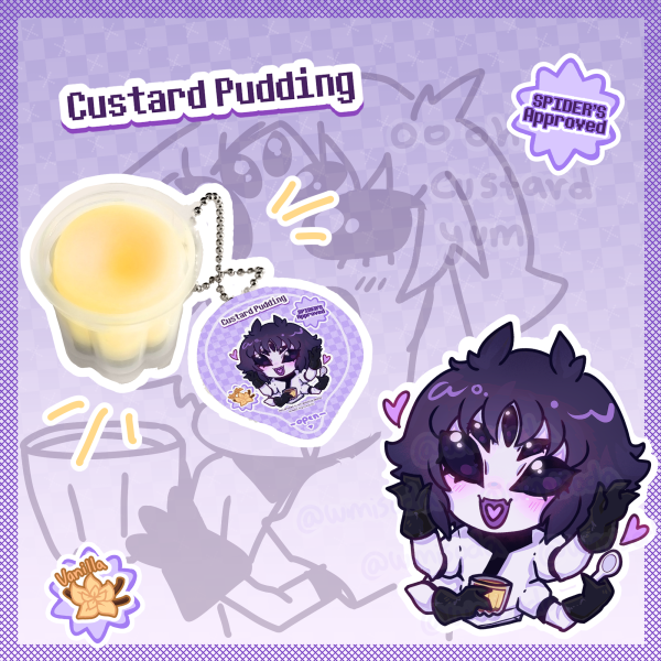 💜 xMuffet Pudding Keychain
